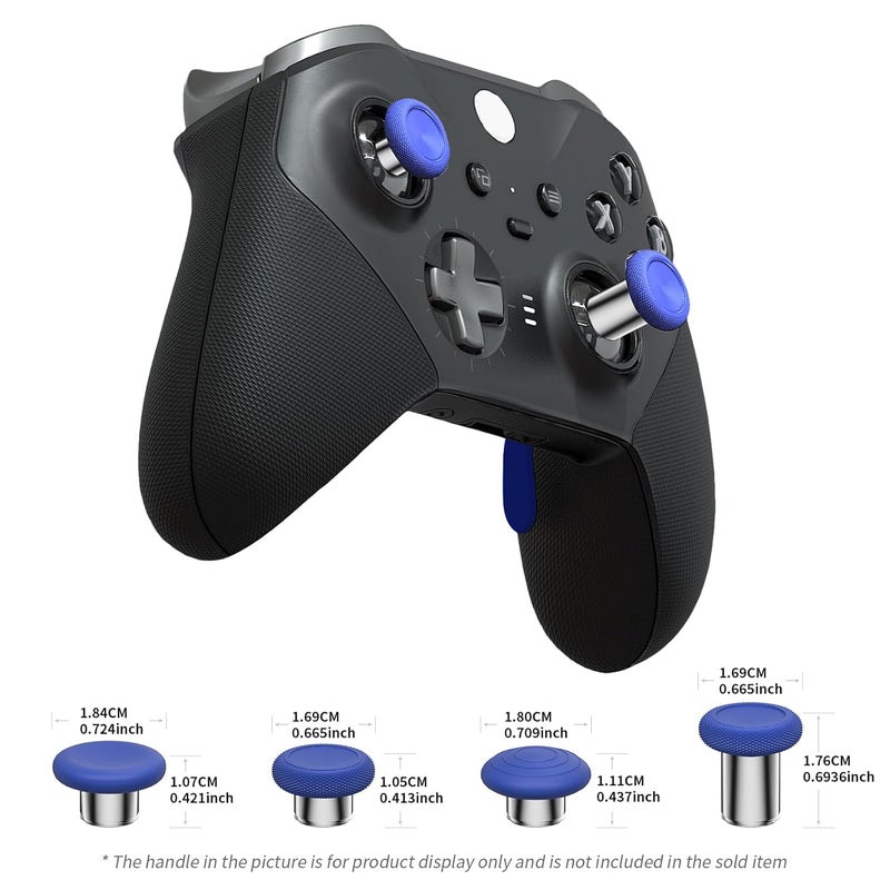 KD.FLY 13-in-1 Metal Thumbsticks Replacement Kits for Xbox Elite Series 2, Xbox Elite 2 Controller Accessories, Includes Magnetic Joysticks, Paddles, Silicone Caps, Storage Bag, Blue - Image 4